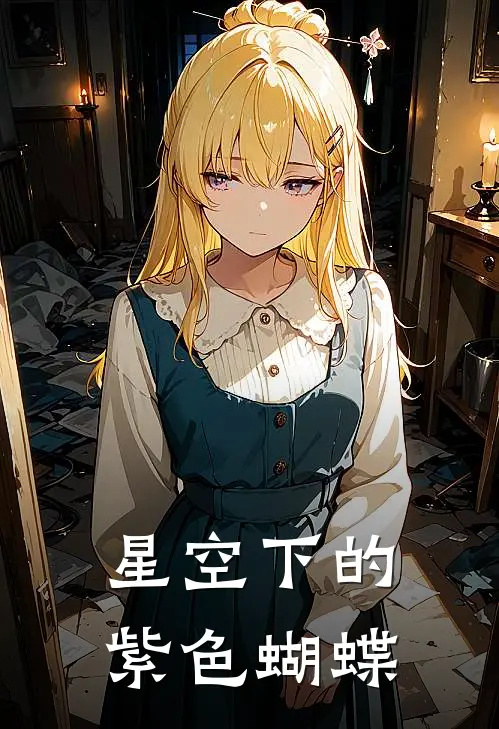 星空下的紫色蝴蝶