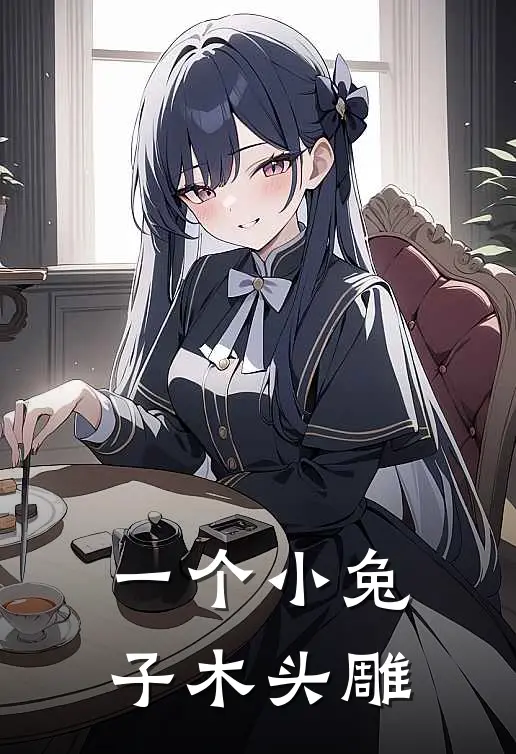 一个小兔子木头雕像